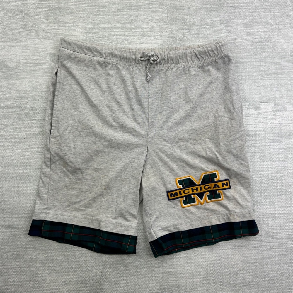 Vintage 90s Nutmeg Michigan Wolverines Shorts Size Small Gray University NCAA